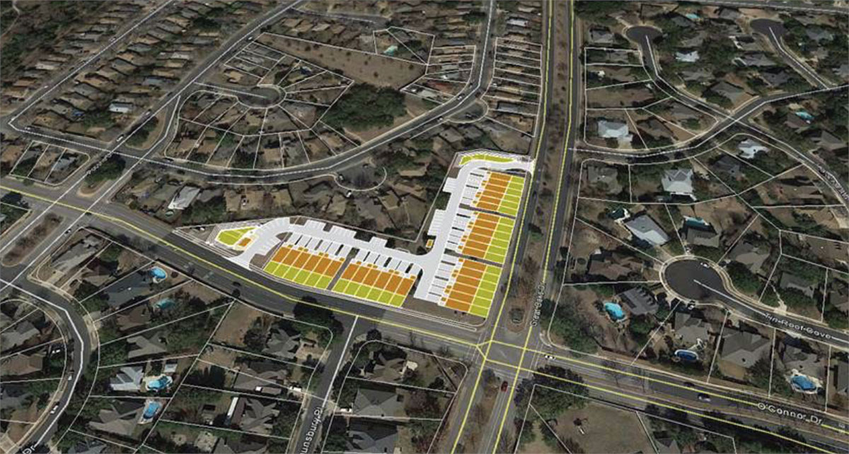 aerial view of Great Oaks location